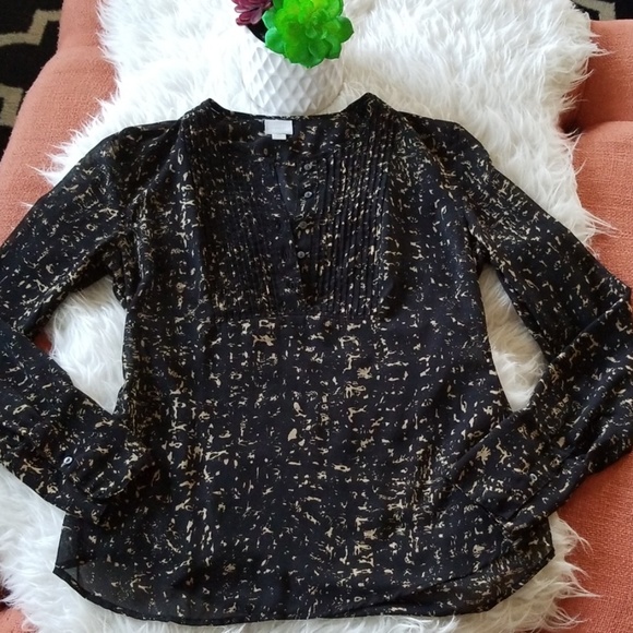 Converse Tops - Converse Black/Gold Sheer Blouse